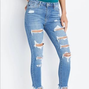 Maurice’s KanCan Women’s Skinny High Rise Ripped Jeans (Size 26)